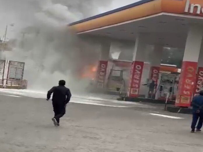 Fire accident on petrol pump jodhpur Fire accident on petrol pump jodhpur